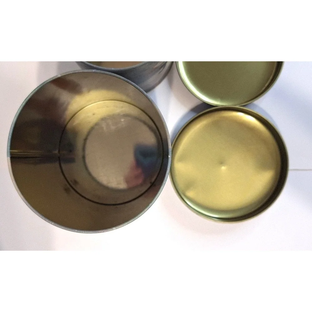 Vintage Geese with Blue Bows Nesting Canister Tin Set 3 Piece Cottagecore Decor
